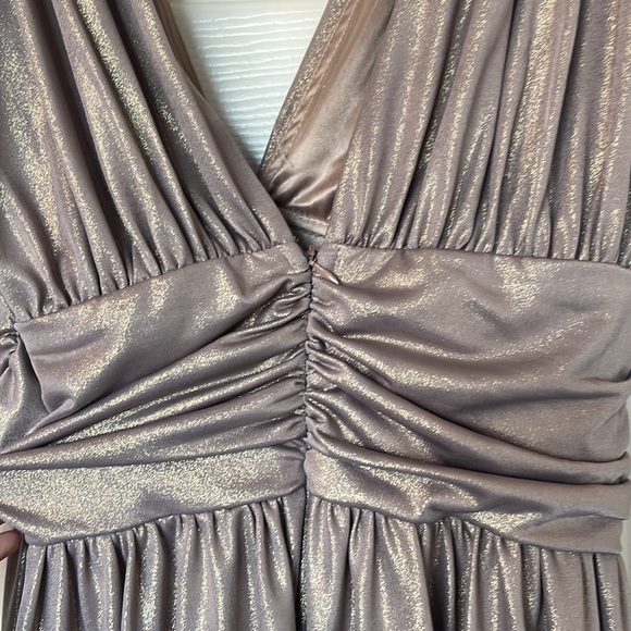 LUCY IN THE SKY Antionette Fit and Flare Dress in Grey Shimmer - Picture 5 of 10